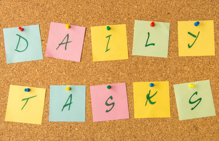 cork board daily scrumの写真素材