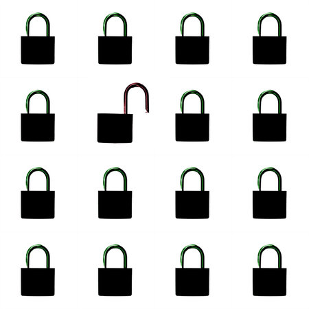 lock background on white colorの写真素材