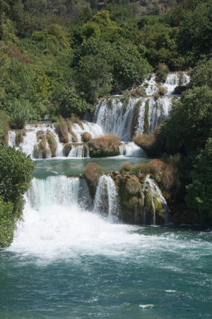 Waterfall in Croatia.の写真素材