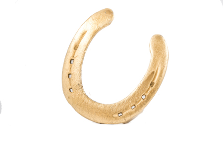 Horseshoe lucky charm goldの写真素材
