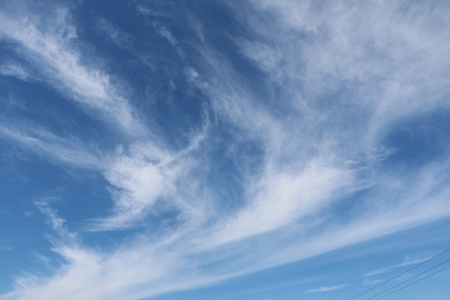 Beautiful clouds at the blue skyの写真素材