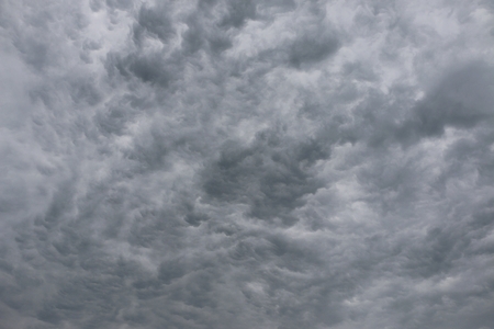 dark clouds at the rainy sky