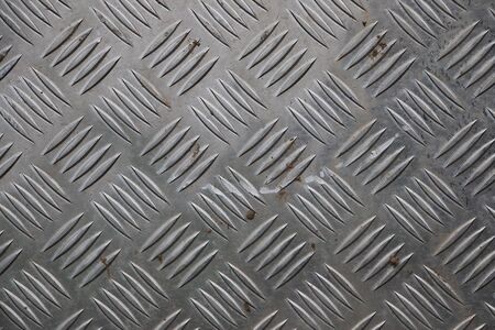 Ribbed silver metal background close up