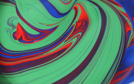 Different wall colors are mixed together