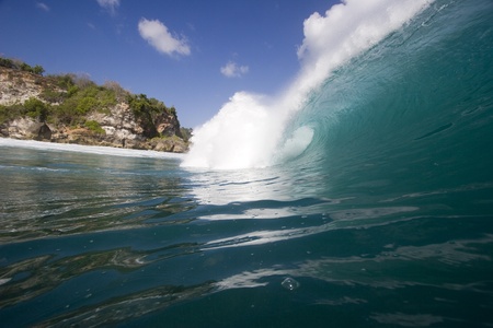 wave breaking at padang padang beach on the bukit peninsula in Bali, Indonesia 2の写真素材