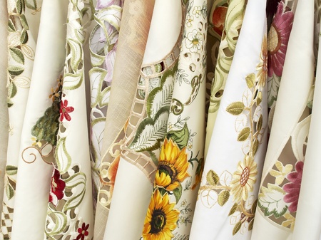Traditional Hungarian folk embroidery の写真素材