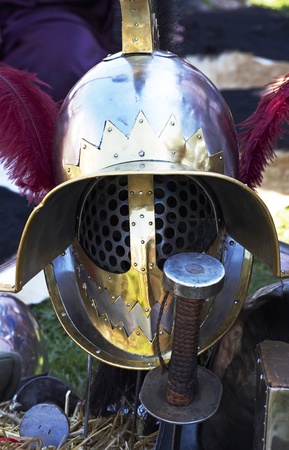 Gladiator helmet の写真素材