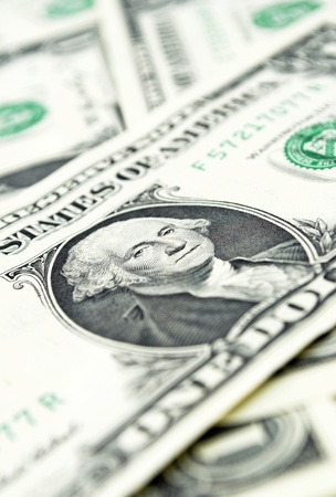 Closer look at dollars の写真素材