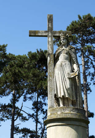 Christian statue in Garden of the Festetics castle,Hungary の写真素材