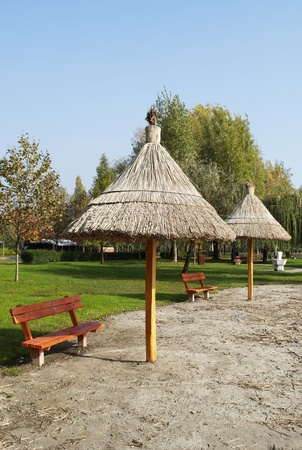 Beautiful beach at Lake Balaton ,Hungaryの写真素材