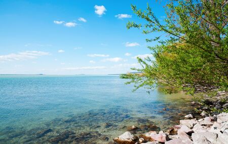 Landscape of Lake Balaton, Hungary の写真素材