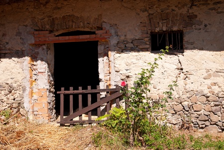 Detail from an old farmhouseの写真素材