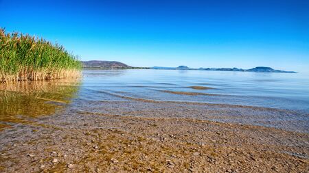Landscape at Lake Balaton,Hungaryの写真素材