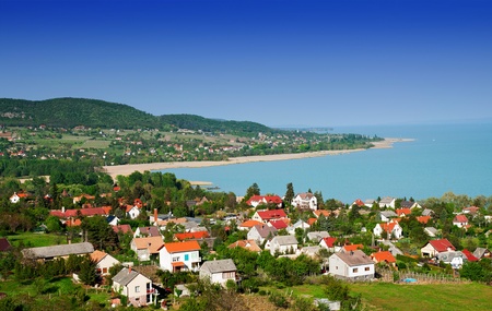 Little village at Lake Balaton,Hungary の写真素材