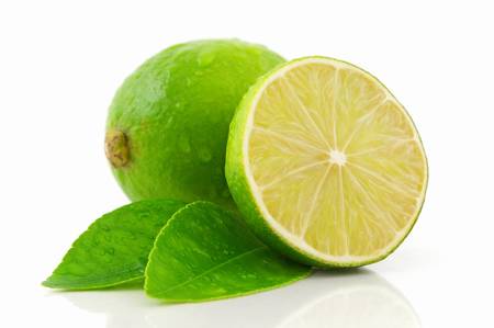 Fresh Lime isolated on white backgroundの写真素材