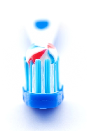 Toothbrush with toothpasteの写真素材