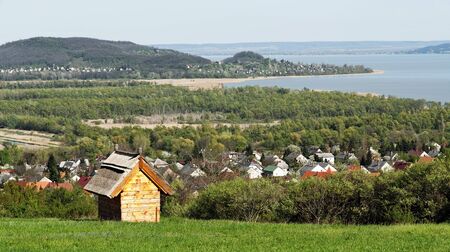 Little house at Lake Balaton,Hungaryの写真素材