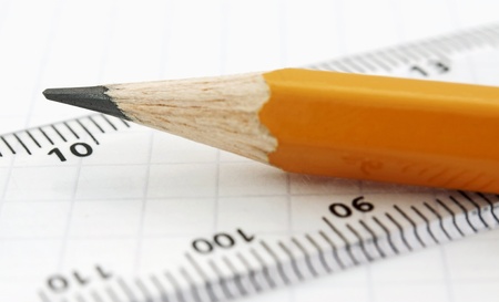 Pencil and rulerの写真素材