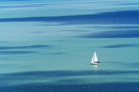 Sailing ship on Lake Balaton, Hungary