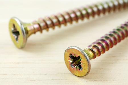 Macro of screws の写真素材