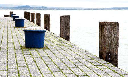 Detail of harbor at Lake Balaton, Hungaryの写真素材