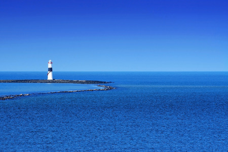 Lighthouse at the Atlantic-ocean, Irelandの写真素材