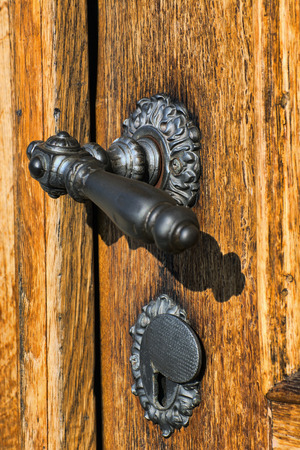 Decorative antique door handleの写真素材