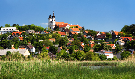 Landscape of Tihany at Lake Balaton, Hungaryの写真素材
