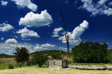 Draw well in Tihany at Lake Balaton, Hungaryの写真素材