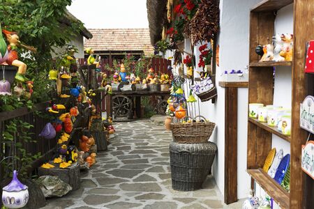 Detail of Pottery house in Tihany at Lake Balaton in July 2017, Hungaryのeditorial素材