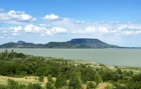 Landscape of Lake Balaton, Hungaryの写真素材