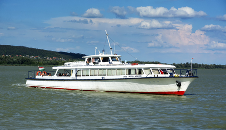 Arach passenger ship on Lake Balaton in July 2017, Hungaryのeditorial素材