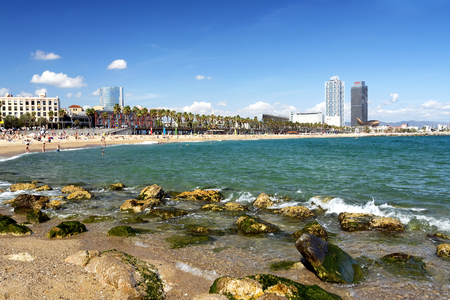 Coast of Barcelona in September 20th, 2017, Spainのeditorial素材