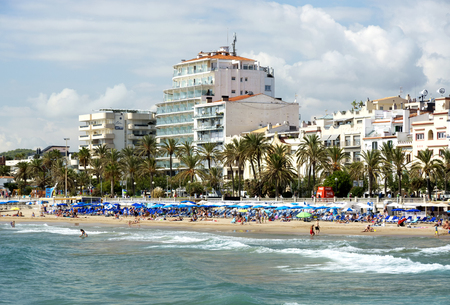 Cityscape of Sitges in 21 September 2017, Spainのeditorial素材
