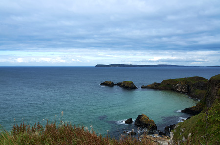 Rocky coast in Northern Ireland (UK)の写真素材