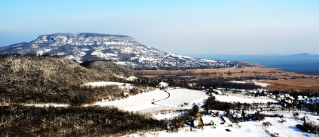 Landscape of Lake Balaton, Hungaryの写真素材