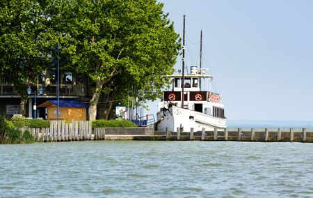 Passenger ship on Lake Balaton, Hungary (Keszthely)のeditorial素材