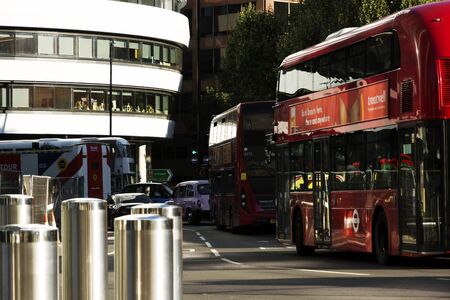 Travel by bus in London city in 17. September 2018 (United Kingdom)のeditorial素材