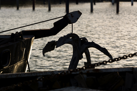 Barge at Lake Balaton, Hungaryの写真素材