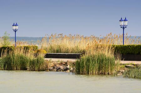 Detail of Keszthely port at Lake Balaton, Hungaryの写真素材