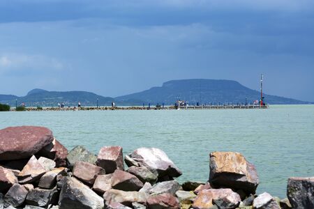 Landscape at Lake Balaton, Hungaryの写真素材