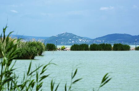 Landscape at Lake Balaton, Hungaryの写真素材