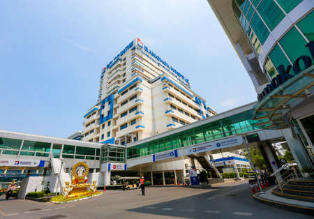 Bangkok, Thailand - Apr 20, 2020 : Bangkok Hospital Head office building.のeditorial素材
