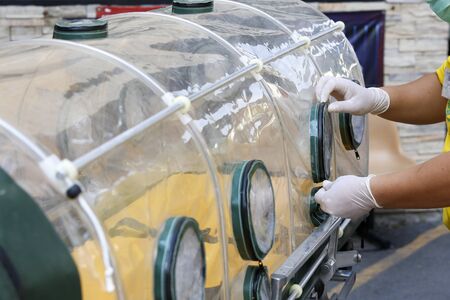 Stretcher Negative Pressure for quarantine Virus or the quarantine of infected patients - Health care Negative Pressureの写真素材