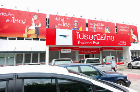Bangkok,Thailand-2020 Apr 2020. People using Thai postal service.