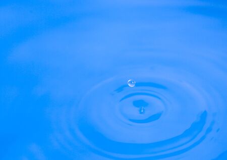 Blue water drop backgroundの写真素材