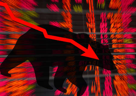 Circuit breakers function concept, stop trading to prevent stock market crashes,の写真素材