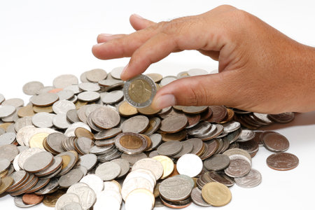 Money growing concept on isolate white background
and Business success conceptの写真素材