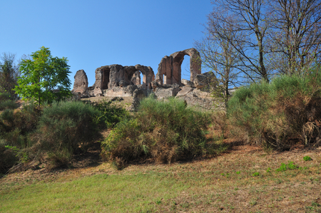 Archaeological site of Roman Villa of the Quintiles, near Via Appia Anticaの写真素材