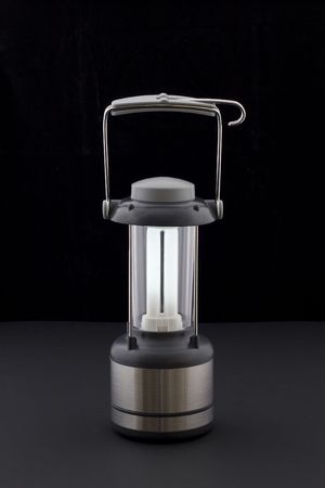 A lit hurricane lampの写真素材